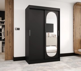 Šatníková skriňa 120 cm Ronny (čierna). Akcia -50%. Vlastná spoľahlivá doprava až k Vám domov. 1126049