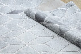 Koberec MEFE B400 Kocka, geometrický 3D štrukturálny - sivý