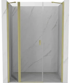 Mexen, Mexen Mist výklopné sprchové dvere 120 cm, transparentné, brúsené zlaté - 8A4-120-001-55-00