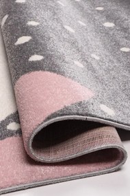 Detský koberec Kiddy D068A/1050 sivý
