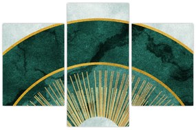 Obraz - Tvary so zlatou textúrou (90x60 cm)