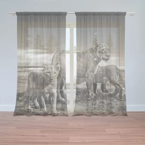 Sablio Záclony Levica a levíčatá: 2ks 150x250cm
