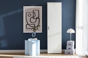 Úzka šatníková policová skriňa 50 cm SAVOY - biela