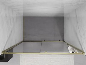 Mexen Exo, posuvné sprchové dvere 150 cm, číre sklo, zlatá, 8151-150-000-50-00