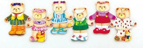 Drevené obliekacie puzzle Viga 56403 medvedica