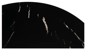 Konferenčný stolík, čierny mramor/čierny kov, GAGIN