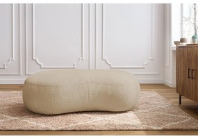 Béžová podnožka z textílie bouclé Saint-Germain – Bobochic Paris