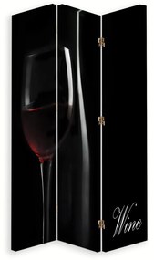 Ozdobný paraván, Hluboká chuť vína - 110x170 cm, trojdielny, obojstranný paraván 360°