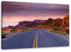 Obraz na plátně, Silnice ROUTE 66 USA - 90x60 cm