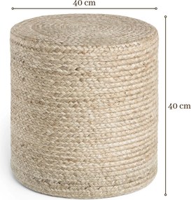 Hanse Home Sedací vak LOOMA POUF 106235 Beige/Grey - 40x40 cm