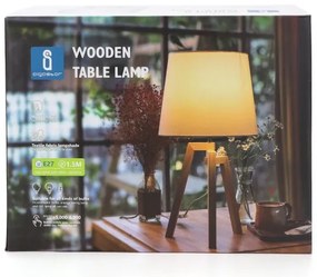 Aigostar - Drevená stolná lampa 1xE27/60W/230V borovica