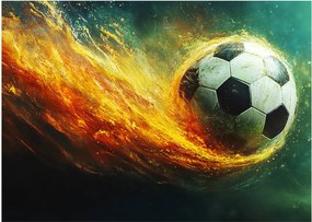 Obraz - Futbalová lopta v lete (70x50 cm)
