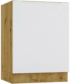 Kuchynská skrinka Isabel D60 P/L sivá/artisan