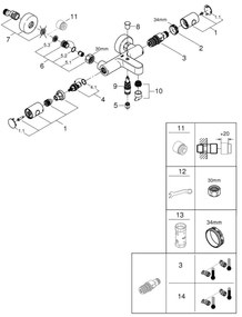 GROHE 34774000 - Termostatická vaňová batéria PRECISION GET DN 15 lesklý chróm