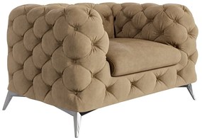 Svetlohnedé zamatové kreslo Chelsea – Ropez