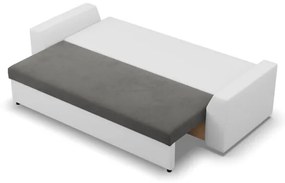 Trojmiestna rozkladacia sedačka LUGO tmavosivá / biela