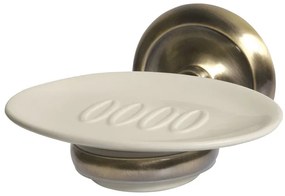 Erga Deco, keramická miska na mydlo, antická mosadz, ERG-00405