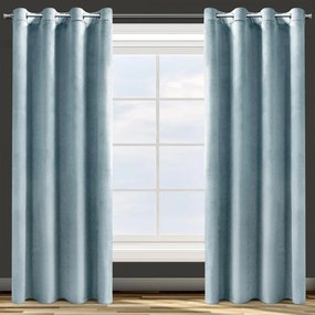 ZATEMŇOVACÍ ZÁVES NA KRÚŽKOCH ROSA 140X250 CM MODRÁ