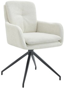 Jedálenská stolička Pickett - látka - krémová