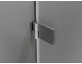 Mexen Lunar-B, pravostranný výklopný sprchový kút 95 x 70 cm, 8mm číre sklo, profil grafit brúsený, 832-095-070-66-00-P