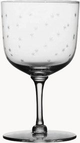 Ručne fúkané krištáľové poháre na víno Stars, 4 ks