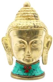 Mosadzná figúrka buddhu - malá hlava