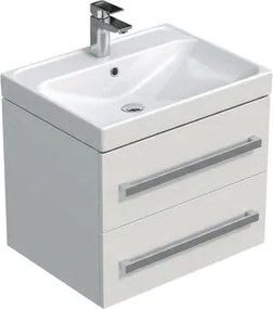 Kúpeľňová skrinka s umývadlom SAT Cube Way 60x53x46 cm dub Hickory mat CUBE46602BIBRE