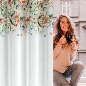 ZÁVES NA KRÚŽKOCH LORA 140X250 CM VZOROVANÁ