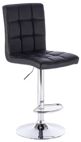 LuxuryForm DESIGN Barová stolička TOLEDO na striebornom tanieri - čierna