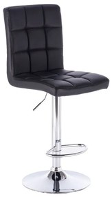 LuxuryForm DESIGN Barová stolička TOLEDO na striebornom tanieri - čierna