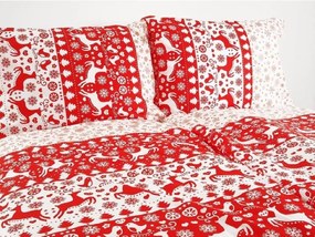 Bavlnené obliečky RED CHRISTMAS červené Rozmer obliečky: 70 x 90 cm | 140 x 200 cm