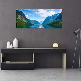 Obraz - Jazero Lovatnet (120x50 cm)