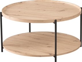 Konferenčný stolík, dub artisan/čierna, LAPIS