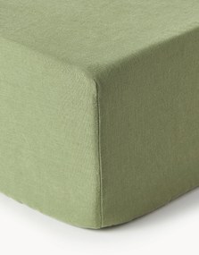 Elastická plachta na kontinentálnu posteľ z vypratého ľanu Airy