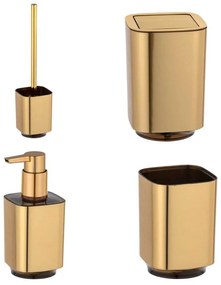 Plastová súprava doplnkov do kúpeľne v zlatej farbe Auron – Wenko