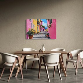 Obraz - Ružová ulička (90x60 cm)