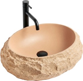 Rea Mika, umývadlo na dosku 500x380x150 mm, svetlá terakota, REA-U7348
