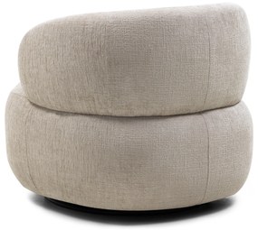 Otočné designové křeslo Rumble světle béžové