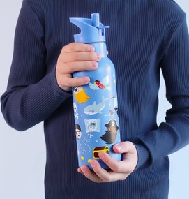 A Little Lovely Company - antikorová fľaša na pitie, 500 ml - piráti