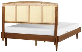Drevená posteľ 160 x 200 cm svetlé drevo VARZY Beliani