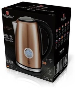 Berlinger Haus Rýchlovarná kanvica s termostatom Rosegold Metallic Line, 1,7 l