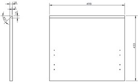 Mexen Rivel, kúpeľňová skrinka 50 cm s hornou časťou, 1 zásuvka, drážkovaná, grafit matná - 91A20-05047-1-BFC66