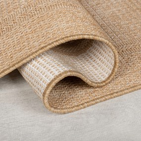 Flair Rugs, Kusový koberec Aruba Alfresco Weave Natural – na von aj na doma, 80x150, béžová, chodba / predsieň