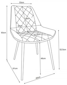 Set dvoch jedálenských stoličiek SJ.0488 čierne