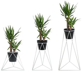 Stojan na kvety Mell 40 cm biely