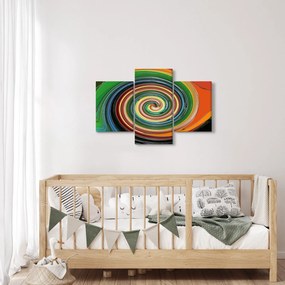 Abstraktný obraz - farebná špirála (90x60 cm)