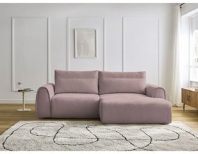 Svetloružová rohová pohovka Aden – Bobochic Paris