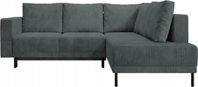 Rohová sedacia súprava Rodriguez (p) (sivá čierna)