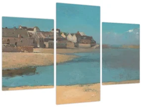 Obraz - Odilon Redon, Village by the Sea in Brittany, reprodukcia (90x60 cm)