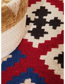 Červený obojstranný ručne tkaný vlnený behúň 60x190 cm Kamal Rami – Nouristan